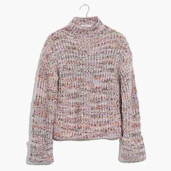 MADEWELL MICKNECK WOOL BLEND MULTICOLORED COZY HEAVY KNIT SWEATER SIZE XS - Picture 10 of 10